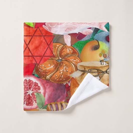 Rosh Hashanah Bathroom Towel Set Bad Handdoek (Wasdoekje)