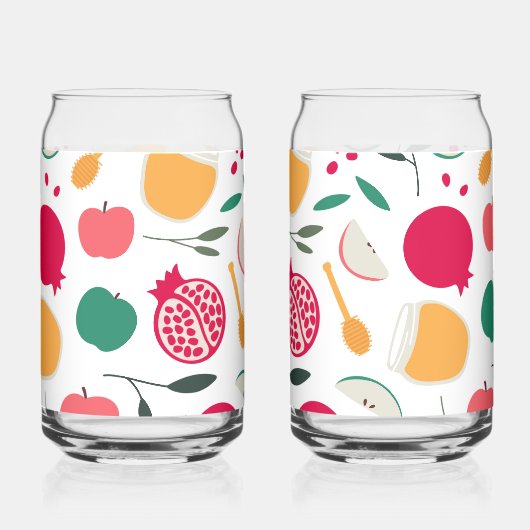 Rosh Hashanah Blikvorm Glas (Achterkant)