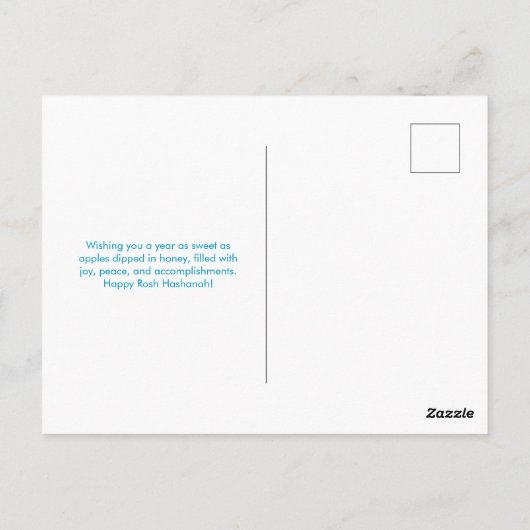 Rosh Hashanah Briefkaart (Achterkant)