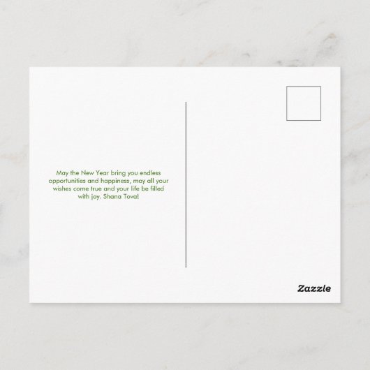 Rosh Hashanah Briefkaart (Achterkant)