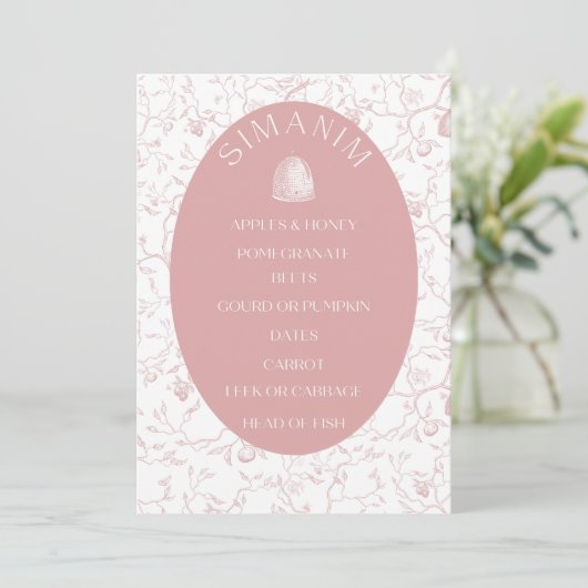 rosh Hashanah cadeau labels Note Kaart (Staand voorkant)