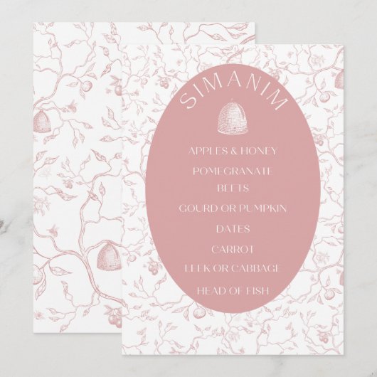 rosh Hashanah cadeau labels Note Kaart (Voorkant / Achterkant)