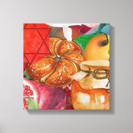 Rosh Hashanah Canvas Art Afdruk