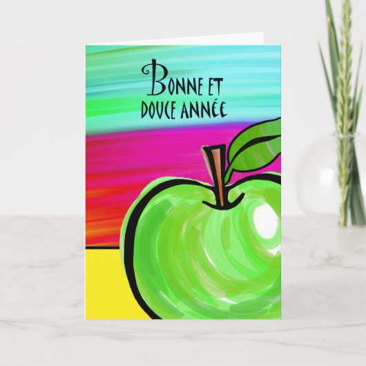 Rosh Hashanah Card in het Frans, Bonne et Douce An Feestdagen Kaart (Voorkant)
