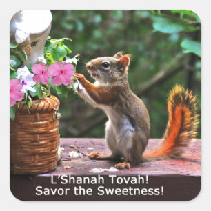 Rosh Hashanah Cards Gifts Vierkante Sticker