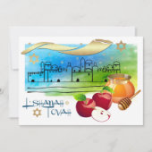 Rosh Hashanah Celebration Party Custom Kaart (Voorkant)