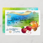 Rosh Hashanah Celebration Party Custom Kaart (Voorkant / Achterkant)