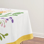Rosh Hashanah Colorful Oval Floral Wreaton White Tafelkleed (Voorbeeld)