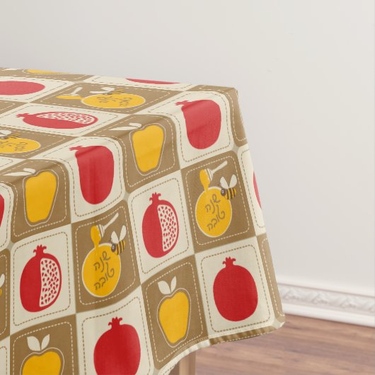 Rosh Hashanah Cotton Tablecloth Tafelkleed (Voorbeeld)