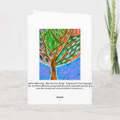 Rosh Hashanah - de Blauwe Boom van de Hemel van de Feestdagen Kaart (Achterkant)