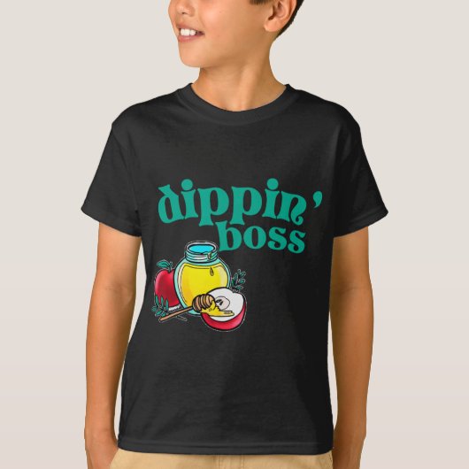 Rosh Hashanah Dipn' Boss Honey Dip Jewish New Year T-shirt (Voorkant)