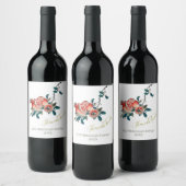 Rosh Hashanah Elegant New Year Sweet Pomegranate Wijn Etiket (Flessen)