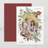 ROSH HASHANAH ELEGANTE WATERCOLOR FOTO GROET FEESTDAGENKAART (Voorkant / Achterkant)