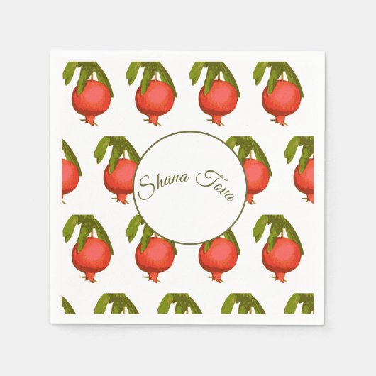 Rosh Hashanah Feast New Year Sweet Pomegranate Servet (Voorkant)