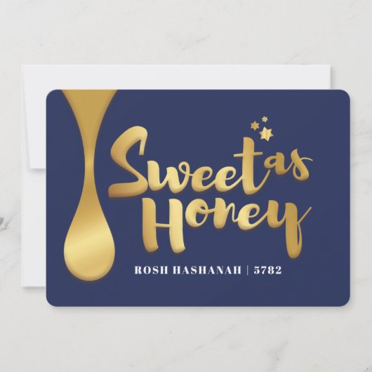 Rosh Hashanah Flat Holiday Kaart (Voorkant)