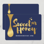 Rosh Hashanah Flat Holiday Kaart (Voorkant / Achterkant)