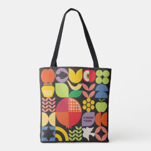 Rosh Hashanah gepersonaliseerd modern Joods Nieuwj Tote Bag