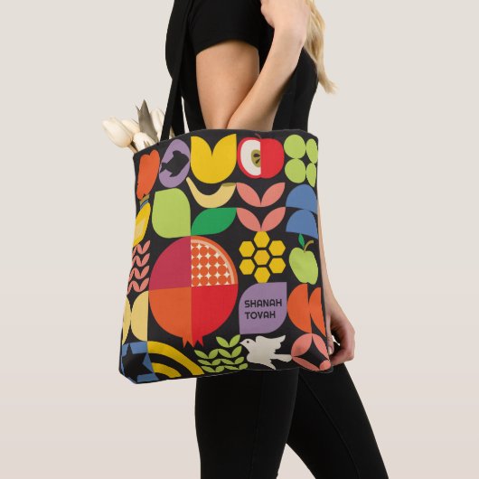 Rosh Hashanah gepersonaliseerd modern Joods Nieuwj Tote Bag (Dichtbij)