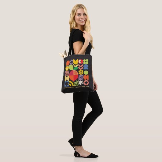 Rosh Hashanah gepersonaliseerd modern Joods Nieuwj Tote Bag (Op model)