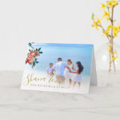 Rosh Hashanah gezinsfoto Zoete granaatappel Kaart (Gele Bloem)