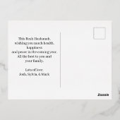 Rosh Hashanah Gold Foil Dusty Roos Joods Folie Feestdagen Briefkaart (Achterkant)