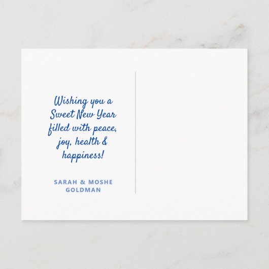 Rosh Hashanah Gold Peace Jewish Nieuwjaar Post Kaa Briefkaart (Achterkant)