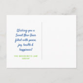 Rosh Hashanah Gouden Duif Joods Nieuwjaar Briefkaart (Achterkant)