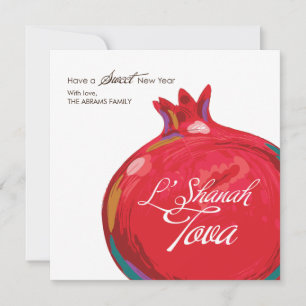 Rosh Hashanah Granaatappel Vlakke Kaart