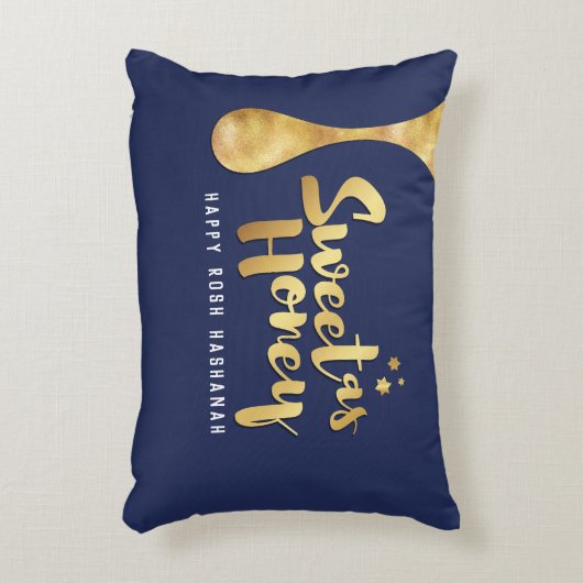 Rosh Hashanah Greeting Sweet as Honey Pillow Accent Kussen (Voorkant(Verticaal))