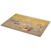 Rosh Hashanah Happy New Year Honey Apples Challah Snijplank (Hoek)