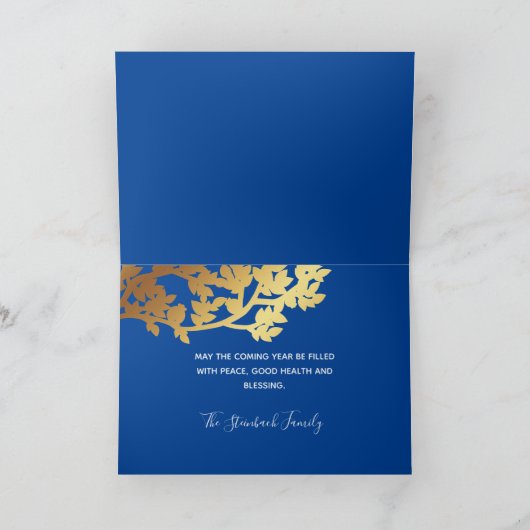 Rosh Hashanah Hebreeuwse joodse Nieuwjaarsgroeten  Feestdagen Kaart (Binnen)