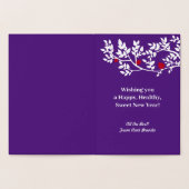 Rosh Hashanah Hebreeuwse Vogels Bomen & Granaatapp Folie Kaarten (Binnen)