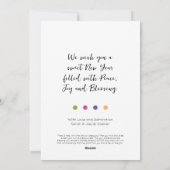 Rosh Hashanah Hebreeuwse Zegen Kleurrijk Feestdagenkaart (Achterkant)