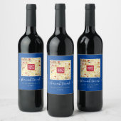 Rosh Hashanah Hebrew Joods nieuwjaarsgroet Wijn Etiket (Flessen)