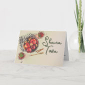 Rosh Hashanah Honey Apple Mooie Blurry Kaart (Voorkant)