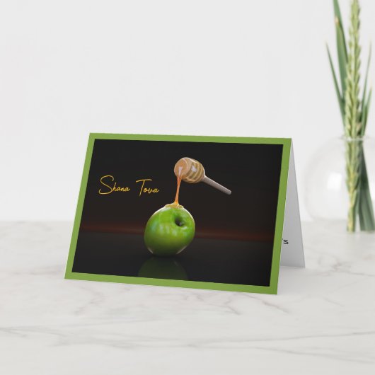 Rosh Hashanah Honey Apple Mooie Groet Kaart (Voorkant)
