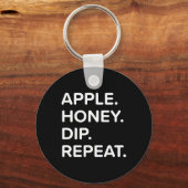 Rosh Hashanah Honey Dip Repeat Jewish New Year 202 Sleutelhanger (Voorkant)