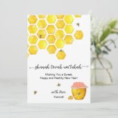 Rosh Hashanah Honey Jewish New Year Card Kaart (Staand voorkant)