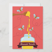 Rosh Hashanah Honing & Bij Groet Feestdagenkaart (Voorkant)