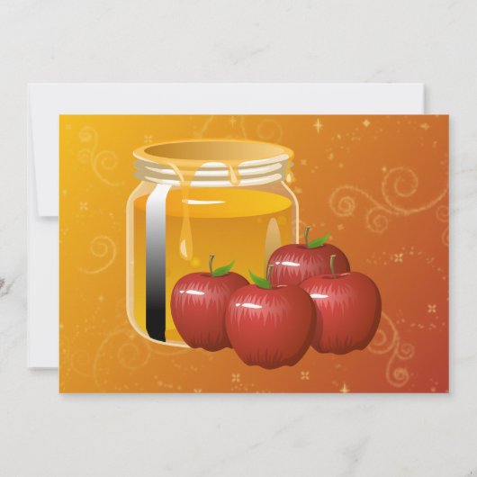 Rosh Hashanah Honing en Apple Swirl Kaart (Achterkant)