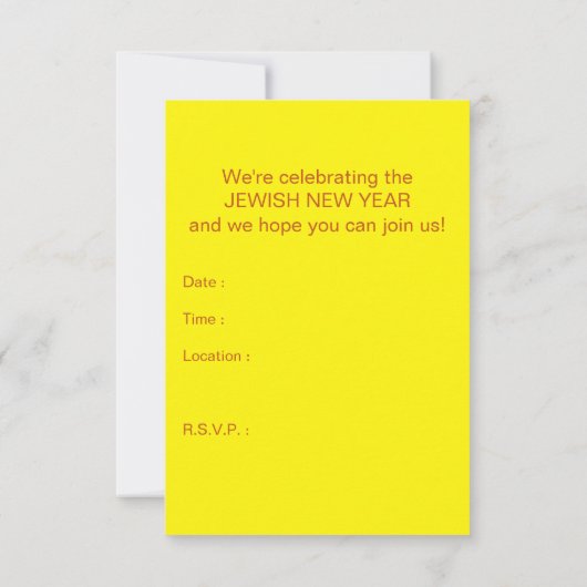 rosh hashanah honingraten kaart (Achterkant)