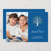 Rosh Hashanah-hoopkaart met boom van hoop Feestdagenkaart (Voorkant / Achterkant)