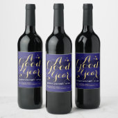 Rosh Hashanah Jewish Hebrew New Year Wine Label Wijn Etiket (Flessen)