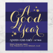 Rosh Hashanah Jewish Hebrew New Year Wine Label Wijn Etiket (Enkel label)