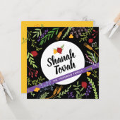 Rosh Hashanah Jewish New Year Greetings-English Ca Kaart (Voorkant / Achterkant in situ)