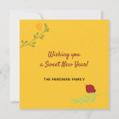 Rosh Hashanah Jewish New Year Greetings-English Ca Kaart (Achterkant)