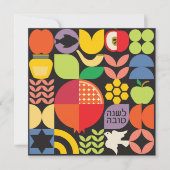 Rosh Hashanah Jewish New Year Greetings Kaart (Voorkant)