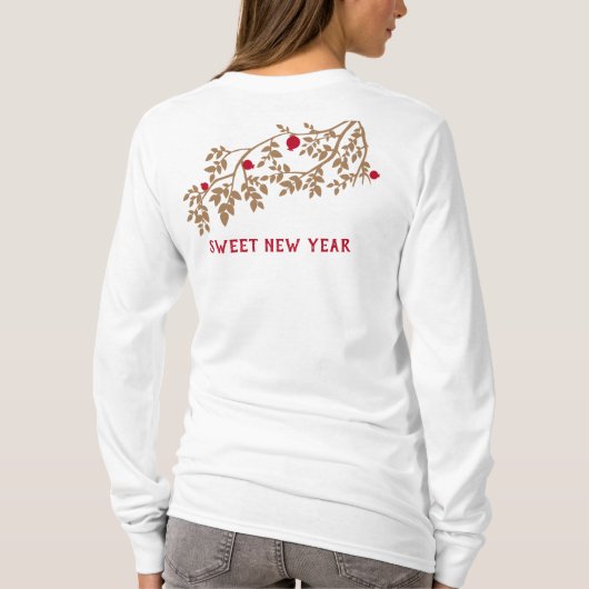 Rosh Hashanah Jewish New Year Greetings T-shirt (Achterkant)