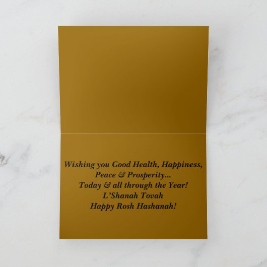 Rosh Hashanah - Jiddische positieve zinnen Kaart (Binnen)
