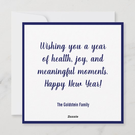 Rosh Hashanah Joods Nieuwjaar 2 Foto Feestdagenkaart (Achterkant)